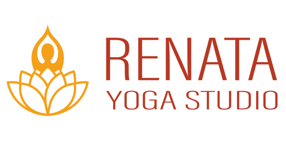 Minimalist yoga studio logo featuring a golden lotus flower with a silhouette of a person in a yoga pose, designed by AHSANZ.